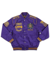 Load image into Gallery viewer, OMEGA PSI PHI RACING TWILL JACKET
