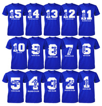 Load image into Gallery viewer, Phi Beta Sigma Line Number T-Shirt (Royal Blue) (1-50)
