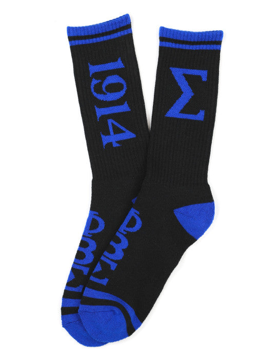 Phi Beta Sigma Black Socks