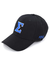 Load image into Gallery viewer, PHI BETA SIGMA LETTER BALL CAP_BLACK
