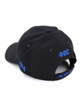 Load image into Gallery viewer, PHI BETA SIGMA LETTER BALL CAP_BLACK
