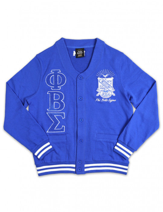 PBS Letters and Shield Cardigan