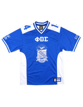 Cargar imagen en el visor de la galería, PBS FOOTBALL Royal blue Greek Letters JERSEY
