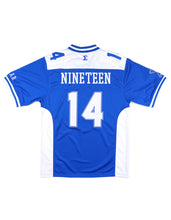 Load image into Gallery viewer, Phi Beta Sigma FOOTBALL Royal blue Greek Letters JERSEY
