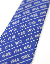 Load image into Gallery viewer, PHI BETA SIGMA LETTER TIE_ROYAL
