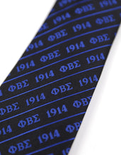 Cargar imagen en el visor de la galería, PHI BETA SIGMA LETTER TIE_BLACK

