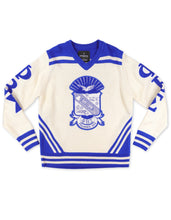 Load image into Gallery viewer, PHI BETA SIGMA WOOL V-NECK SWEATER_IVORY
