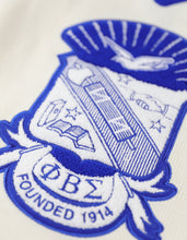 Load image into Gallery viewer, PHI BETA SIGMA WOOL V-NECK SWEATER_IVORY
