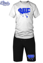 Cargar imagen en el visor de la galería, Phi Beta Sigma DRIP Shorts / T-Shirt Set
