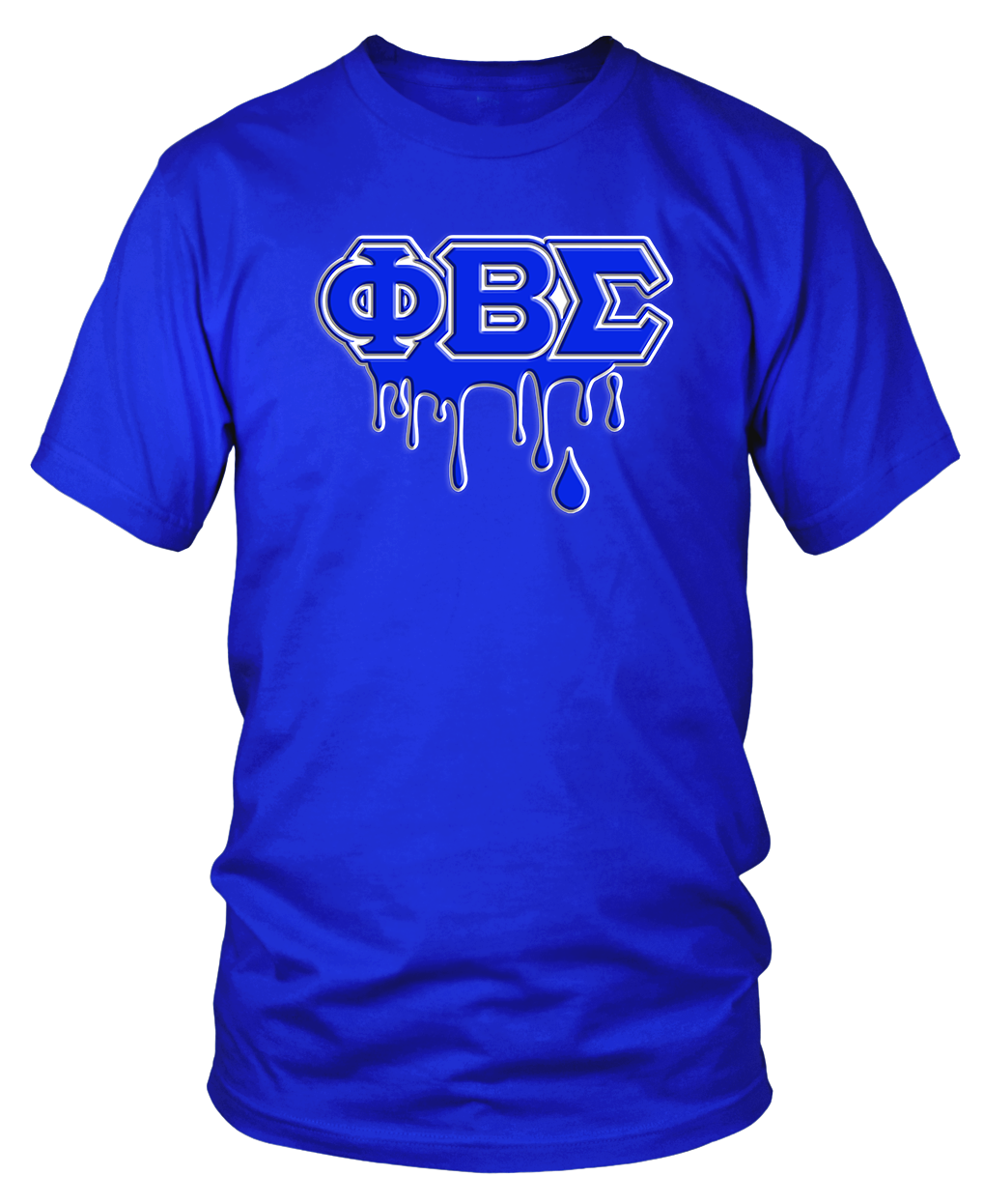 Phi Beta Sigma Drip Embossed T-Shirt (Royal Blue)
