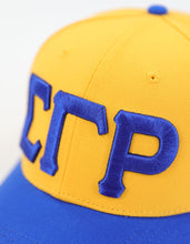 Cargar imagen en el visor de la galería, Sigma Gamm RHO LETTER BALL CAP_GOLD
