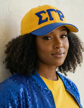 Cargar imagen en el visor de la galería, Sigma Gamm RHO LETTER BALL CAP_GOLD
