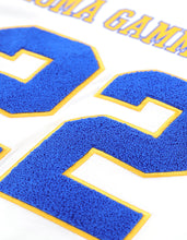 Cargar imagen en el visor de la galería, Sigma Gamma RHOOVERSIZED CHENILLE FOOTBALL JERSEY TEE_IVORY
