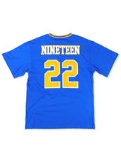 Cargar imagen en el visor de la galería, Sigma Gamma RHO OVERSIZED CHENILLE FOOTBALL JERSEY TEE_ROYAL BLUE
