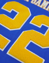 Cargar imagen en el visor de la galería, Sigma Gamma RHO OVERSIZED CHENILLE FOOTBALL JERSEY TEE_ROYAL BLUE
