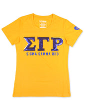 Load image into Gallery viewer, Sigma Gamma RHO SEQUIN PATCH TEE_GOLD
