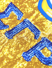 Load image into Gallery viewer, Siggma Gamma RHO SEQUIN TEE_GOLD
