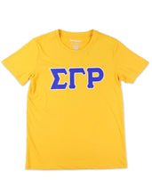 Cargar imagen en el visor de la galería, Sigma Gamma RHO GLITTER DRY FIT TEE_GOLD
