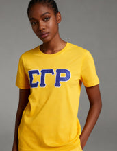 Cargar imagen en el visor de la galería, Sigma Gamma RHO GLITTER DRY FIT TEE_GOLD
