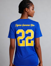 Load image into Gallery viewer, Sigma Gamma RHO GLITTER DRY FIT TEE_ROYAL BLUE
