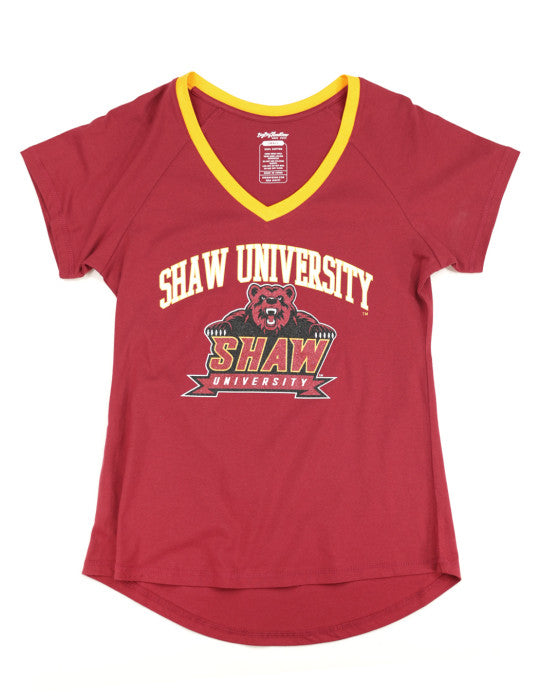 SHAW UNIVERSITY V-NECK T-SHIRT