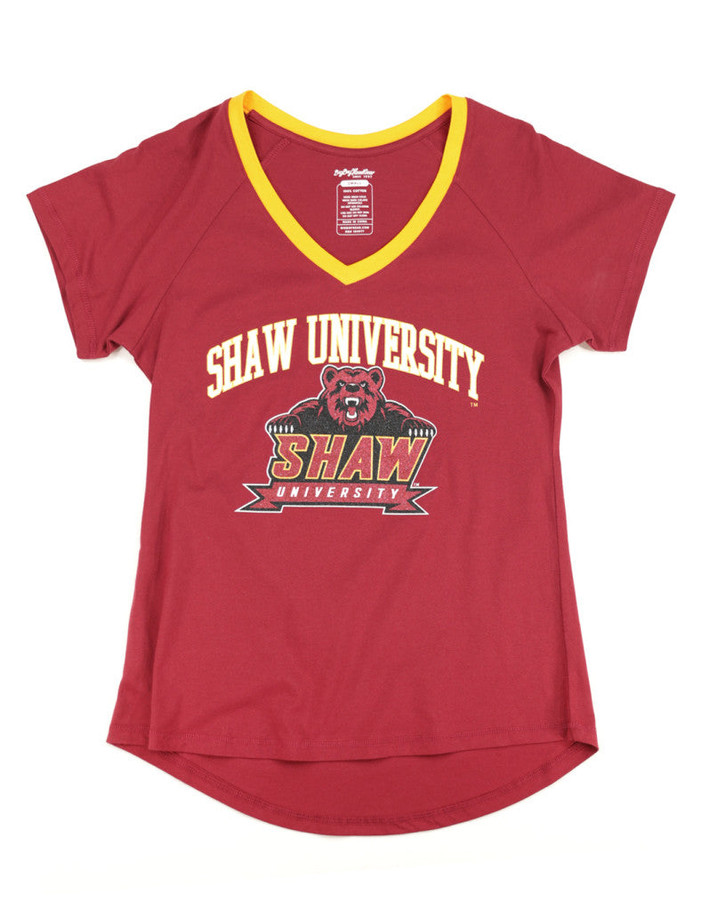SHAW UNIVERSITY V-NECK TEE