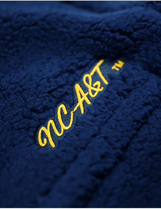 NORTH CAROLINA A&T SHERPA ZIP UP HOODIE