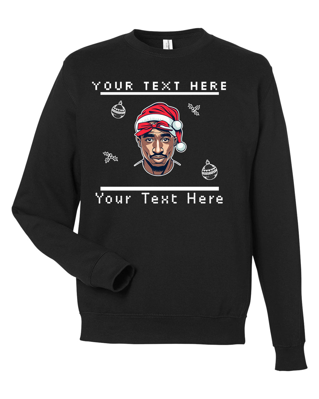 Suéter feo navideño de Tupac