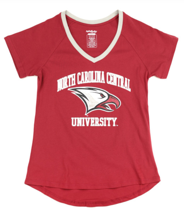 NORTH CAROLINA CENTRAL UNIVERSITY V-NECK TEE