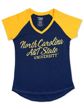 Load image into Gallery viewer, NORTH CAROLINA A&amp;T V-NECK TEE
