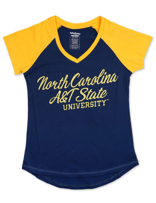NORTH CAROLINA A&T V-NECK TEE