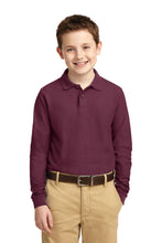 Cargar imagen en el visor de la galería, Port Authority ®  Youth Long Sleeve Silk Touch™ Polo.  Y500LS
