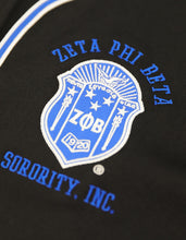 Load image into Gallery viewer, ZETA PHI BETA BASEBALL JERSEY_BLACK

