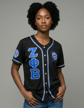 Load image into Gallery viewer, ZETA PHI BETA BASEBALL JERSEY_BLACK
