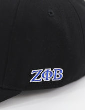 Load image into Gallery viewer, ZETA PHI BETA CREST BALL CAP_BLACK
