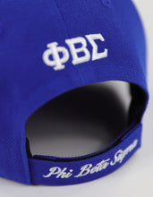 Load image into Gallery viewer, PHI BETA SIGMA LETTER BALL CAP_BLUE
