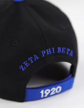 Load image into Gallery viewer, ZETA PHI BETA LETTER BALL CAP_BLACK

