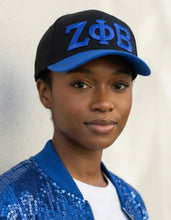 Load image into Gallery viewer, ZETA PHI BETA LETTER BALL CAP_BLACK
