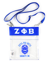 Load image into Gallery viewer, ZETA PHI BETA CLEAR CROSS BAG

