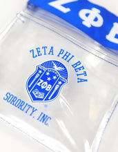 Load image into Gallery viewer, ZETA PHI BETA CLEAR CROSS BAG
