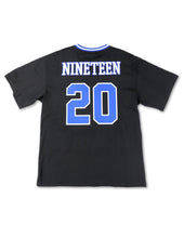 Load image into Gallery viewer, Zeta Phi Beta OVERSIZED CHENILLE FOOTBALL JERSEY TEE_BLACK
