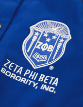 Load image into Gallery viewer, ZETA PHI BETA RACING TWILL JACKET_BLUE
