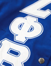 Load image into Gallery viewer, ZETA PHI BETA RACING TWILL JACKET_BLUE
