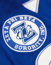 Load image into Gallery viewer, ZETA PHI BETA RACING TWILL JACKET_BLUE
