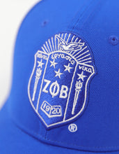 Load image into Gallery viewer, ZETA PHI BETA CREST BALL CAP_ROYAL BLUE
