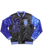 Cargar imagen en el visor de la galería, Zeta Beta Phi SATIN SEQUIN JACKET_BLACK
