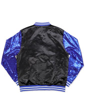 Cargar imagen en el visor de la galería, Zeta Beta Phi SATIN SEQUIN JACKET_BLACK
