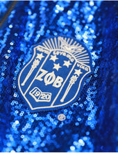Load image into Gallery viewer, Zeta Phi Beta SEQUIN JACKET_ROYAL BLUE
