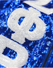 Load image into Gallery viewer, Zeta Phi Beta SEQUIN JACKET_ROYAL BLUE
