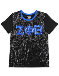 ZETA PHI BETA SEQUIN TEE